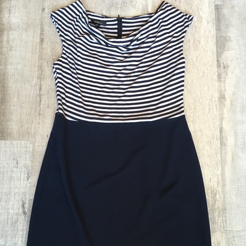 AGB Blue and White Striped Sailor Dress